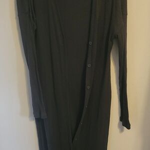 Z Supply Black Ribbed Long Sleeve Cardigan